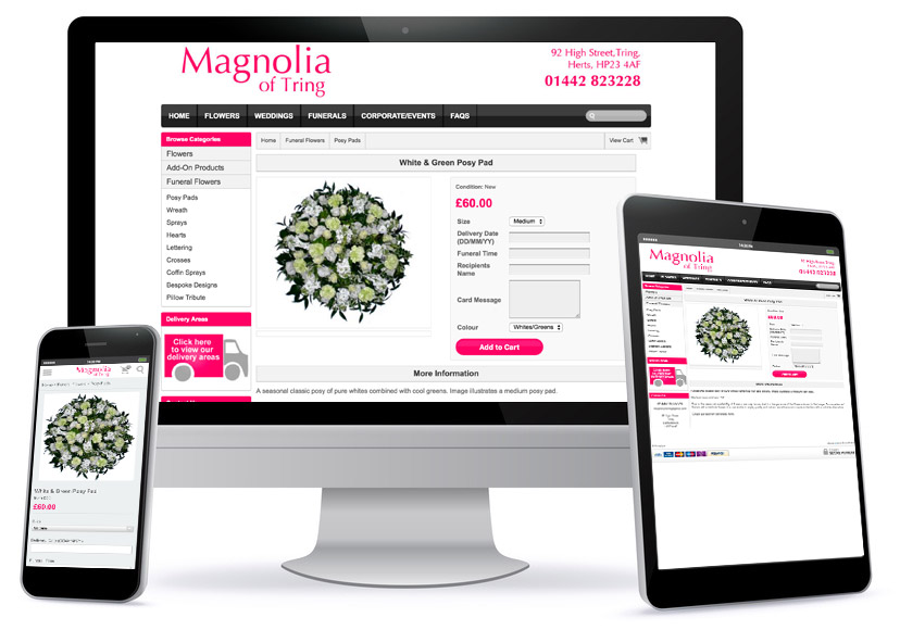 Bespoke Wesbite Design - Magnolia of Tring