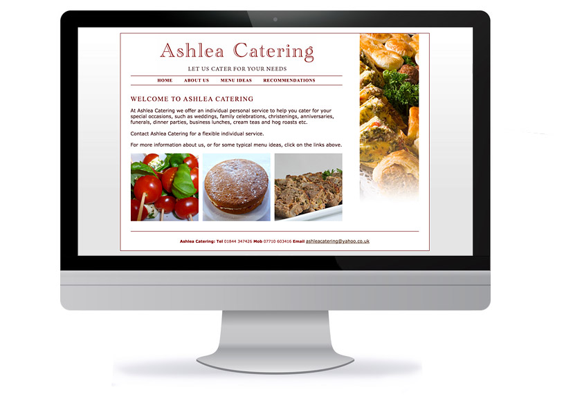 Bespoke Wesbite Design - Ashlea Catering